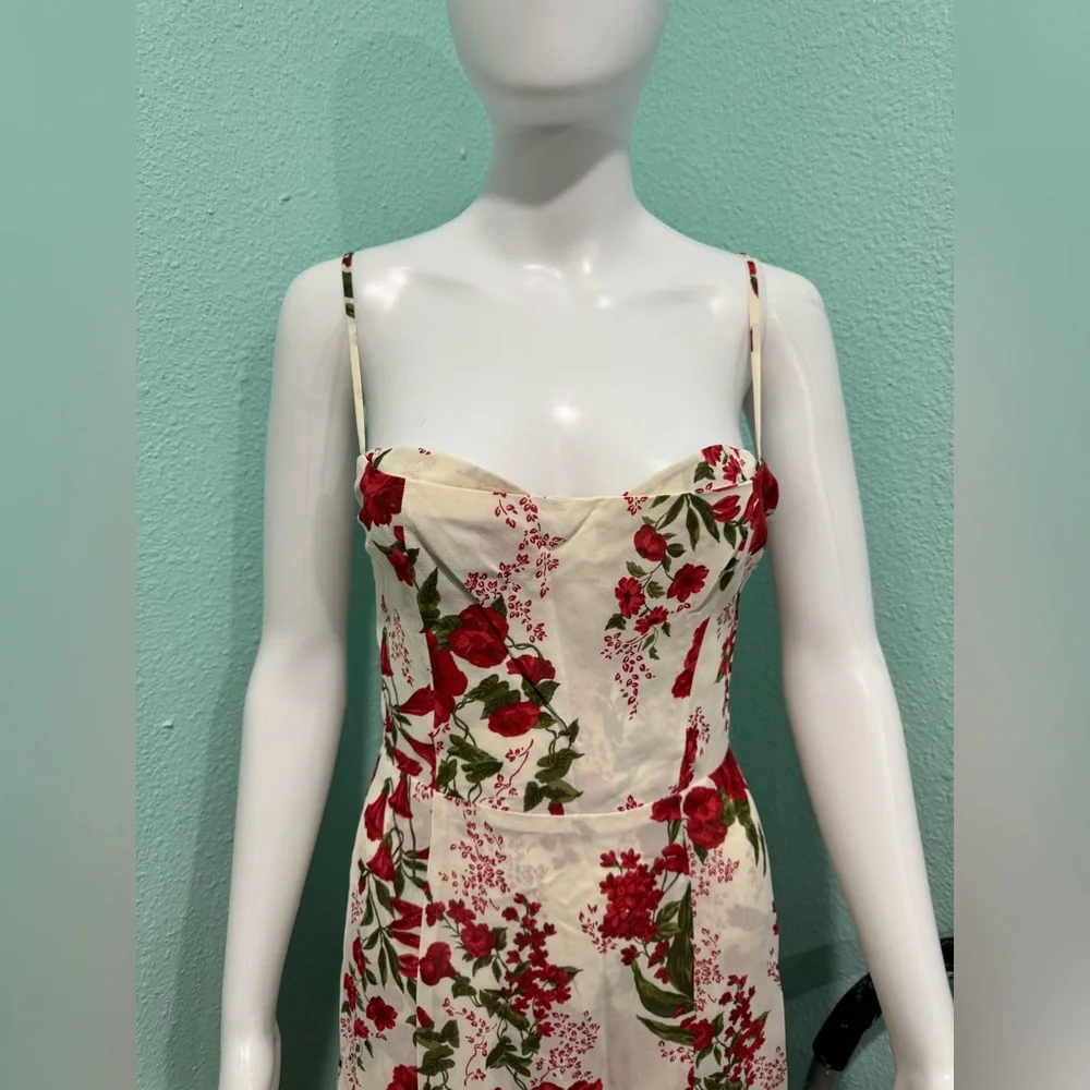 NEW Reformation Nikita Georgette Dress - Picture 2 of 7